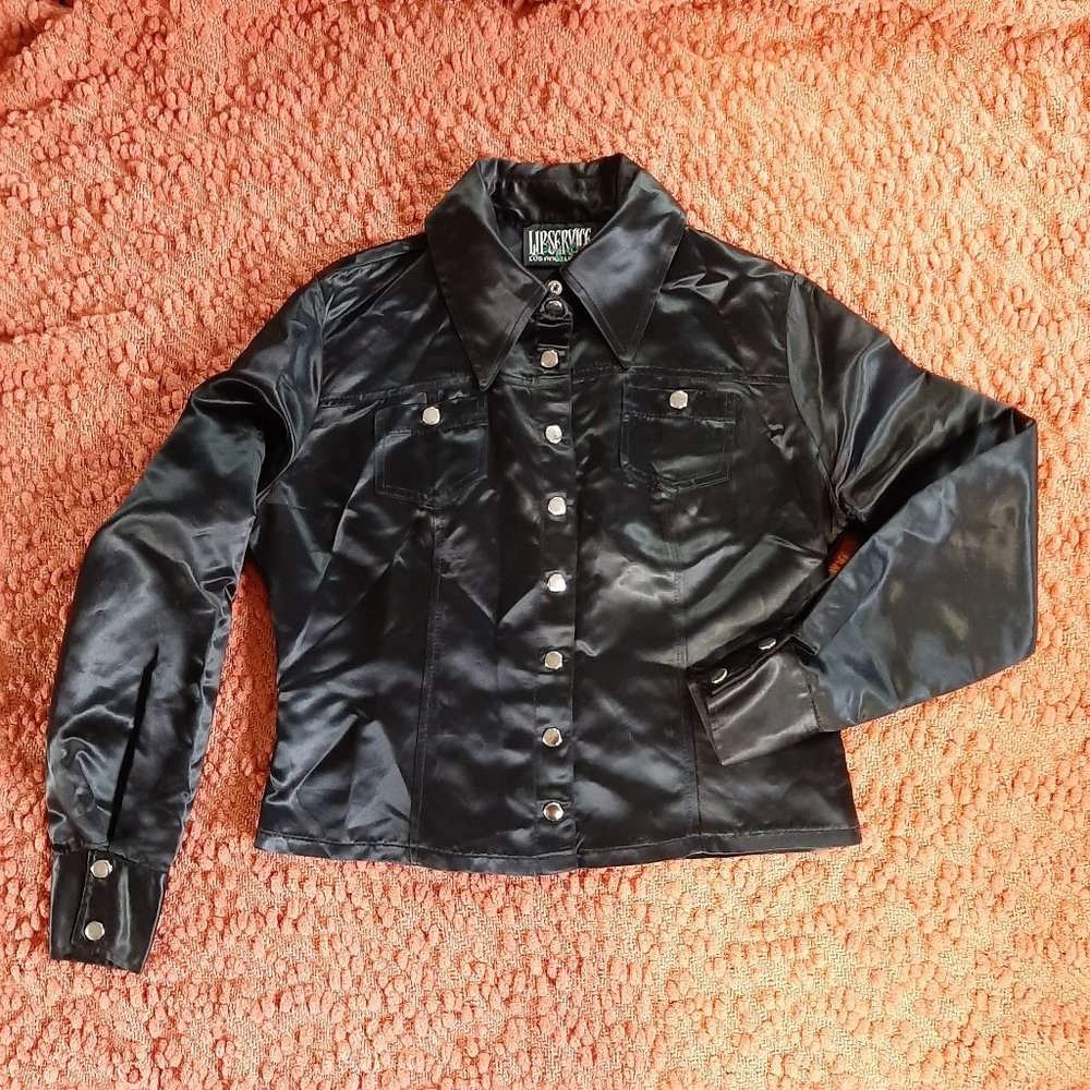 Vintage 90's Lip Service Black Jacket. Size Large
